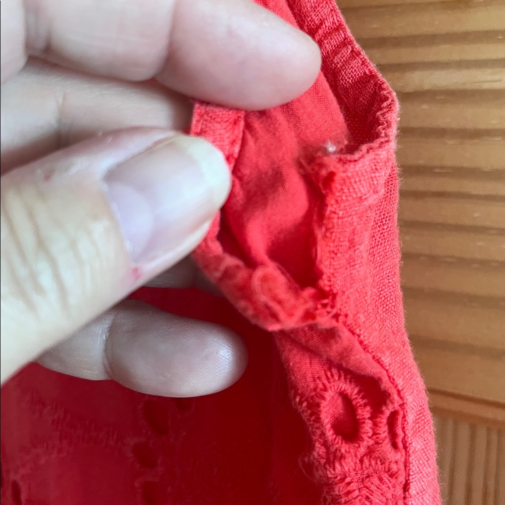 Rosemarine Red Linen Embroidered Women’s Dress Size‎ L - Picture 15 of 16